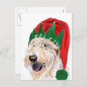 サンタの助手のLabradoodleの郵便はがき シーズンポストカード (正面/裏面)