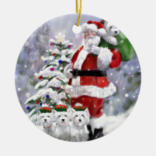 サンタの助手 セラミックオーナメント (正面)