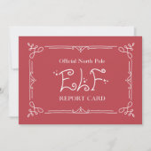 サンタの北極のエルフの報告書 カード (正面)