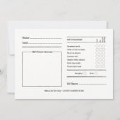 サンタの北極のエルフの報告書 カード (裏面)