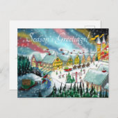 サンタの北極の工房 シーズンポストカード (正面/裏面)