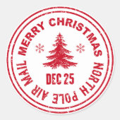 サンタの北極ギフトラベルシール ラウンドシール (正面)