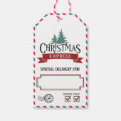 サンタの北極クリスマスからの特別な配達 ギフトタグ (正面)