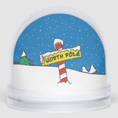 サンタの北極サイン雪の球体 (正面)
