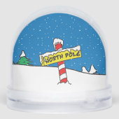 サンタの北極サイン雪の球体 (裏面)