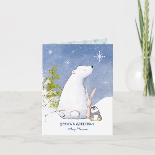 サンタの友達クリスマス カード (正面)