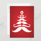 サンタの口ひげクリスマスツリー シーズンポストカード (正面/裏面)