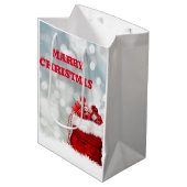 「サンタの喜ばしい出産 – メリークリスマス抱き枕 ミディアムペーパーバッグ (正面アングル)