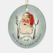 サンタの器具が季節食べ物料理クリスマス セラミックオーナメント (左)