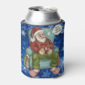 サンタの夜のパーソナライズネームクリスマスおもしろい 缶クーラー (缶正面)