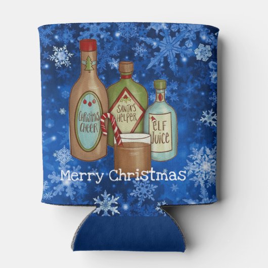 サンタの夜のパーソナライズネームクリスマスおもしろい 缶クーラー (裏面)