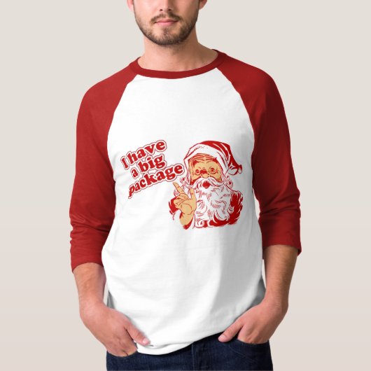 サンタの大きいパッケージ Tシャツ (正面)