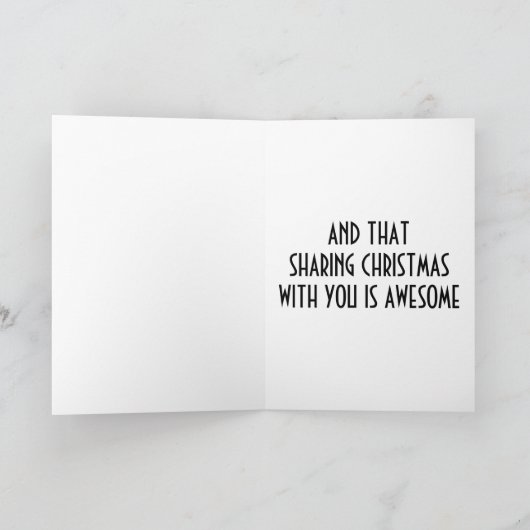 サンタの大人のアドバイスとクリスマスの恋人 シーズンカード (内部)