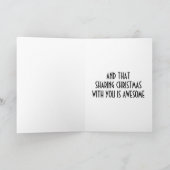 サンタの大人のアドバイスとクリスマスホリでの私の愛 シーズンカード (内部)