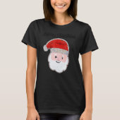 サンタの女の子と男の子のためのクリスマス Tシャツ (正面)