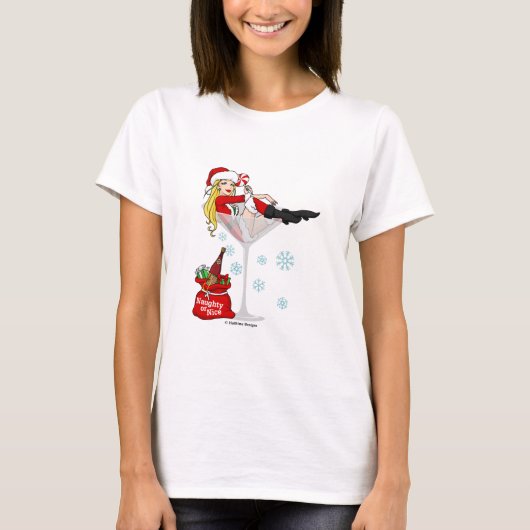 サンタの女の子マルティーニ Tシャツ (正面)