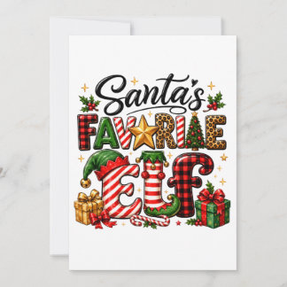 サンタの好きなエルフ クリスマス ノートカード