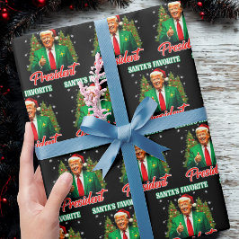 サンタの好きな大統領 | トランプクリスマスギフト ラッピングペーパー