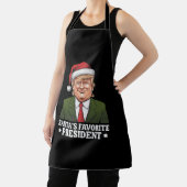 サンタの好きな大統領 楽しいトランプのクリスマス エプロン (インサイチュ)