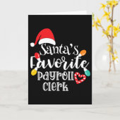 サンタの好きな給与計算係のクリスマス ライト サングラス カード (黄色い花)