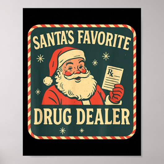 サンタの好きな薬 ER クリスマス薬局テクニシャン看護師 ポスター (正面)