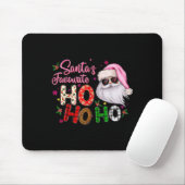サンタの好きなHo Ho Ho サンタクロース ピンククリスマス マウスパッド (マウス)