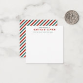 サンタの妖精の机からのミニメモカード ノートカード (正面/裏面インサイチュ)