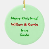 サンタの子どもたち セラミックオーナメント (裏面)
