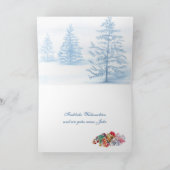 サンタの子ネコ、木は、ドイツのクリスマスを示します シーズンカード (内部)