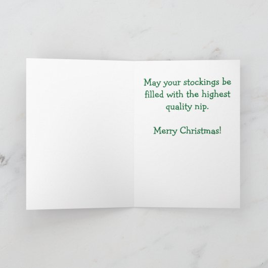 サンタの子猫のクリスマスカード シーズンカード (内部)