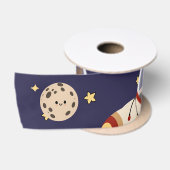 サンタの宇宙船クリスマス サテンリボン (リール)