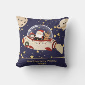 サンタの宇宙船 クリスマス クッション (正面)