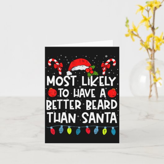 サンタの家族よりも素敵なヒゲを持つ可能性が最も高い, カード (黄色い花)