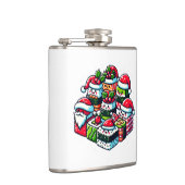 サンタの寿司デライトおもしろいフェスティバルクリスマスアート フラスク (右)