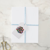サンタの寿司喜び – フェスティバルクリスマスアート ギフトタグ (より糸付き)