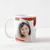 サンタの小さい助手の子供の写真のマグのギフト コーヒーマグカップ (左)