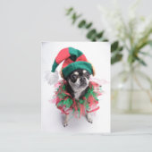 サンタの小さい助手の小妖精や小人犬 シーズンポストカード (スタンド正面)