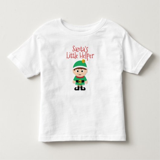 サンタの小さい助手の男の子のボディスーツ トドラーTシャツ (正面)