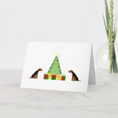 サンタの小さい助手のAiredaleのクリスマスカード シーズンカード (正面)