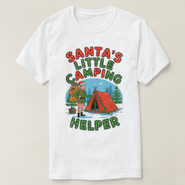 サンタの小さなキャンプヘルパー クリスマスエルフデザイン Tシャツ