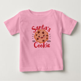 サンタの小さなクッキー ベビー服 | かわいいクリスマス ベビーTシャツ