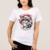 サンタの小さなヘルパーがフェスティバルの休日の精神で トライブレンドＴシャツ (正面)