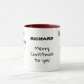 サンタの小さなヘルパーカスタムマグカップ マグカップ (中央)