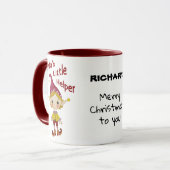 サンタの小さなヘルパーカスタムマグカップ マグカップ (正面左)