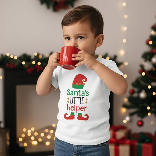 サンタの小さなヘルパークリスマス Tシャツ
