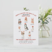 サンタの小さなヘルパー犬のクリスマスパーティー 招待状 (スタンド正面)