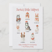 サンタの小さなヘルパー犬のトナカイの名前 シーズンカード (正面)