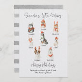 サンタの小さなヘルパー犬のトナカイの名前 シーズンカード (正面/裏面)