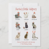 サンタの小さなヘルパー猫トナカイの名前 シーズンカード (正面)