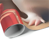 「サンタの小さなヘルパー：クリスマスモルモット」 ラッピングペーパー (ロールコーナー)